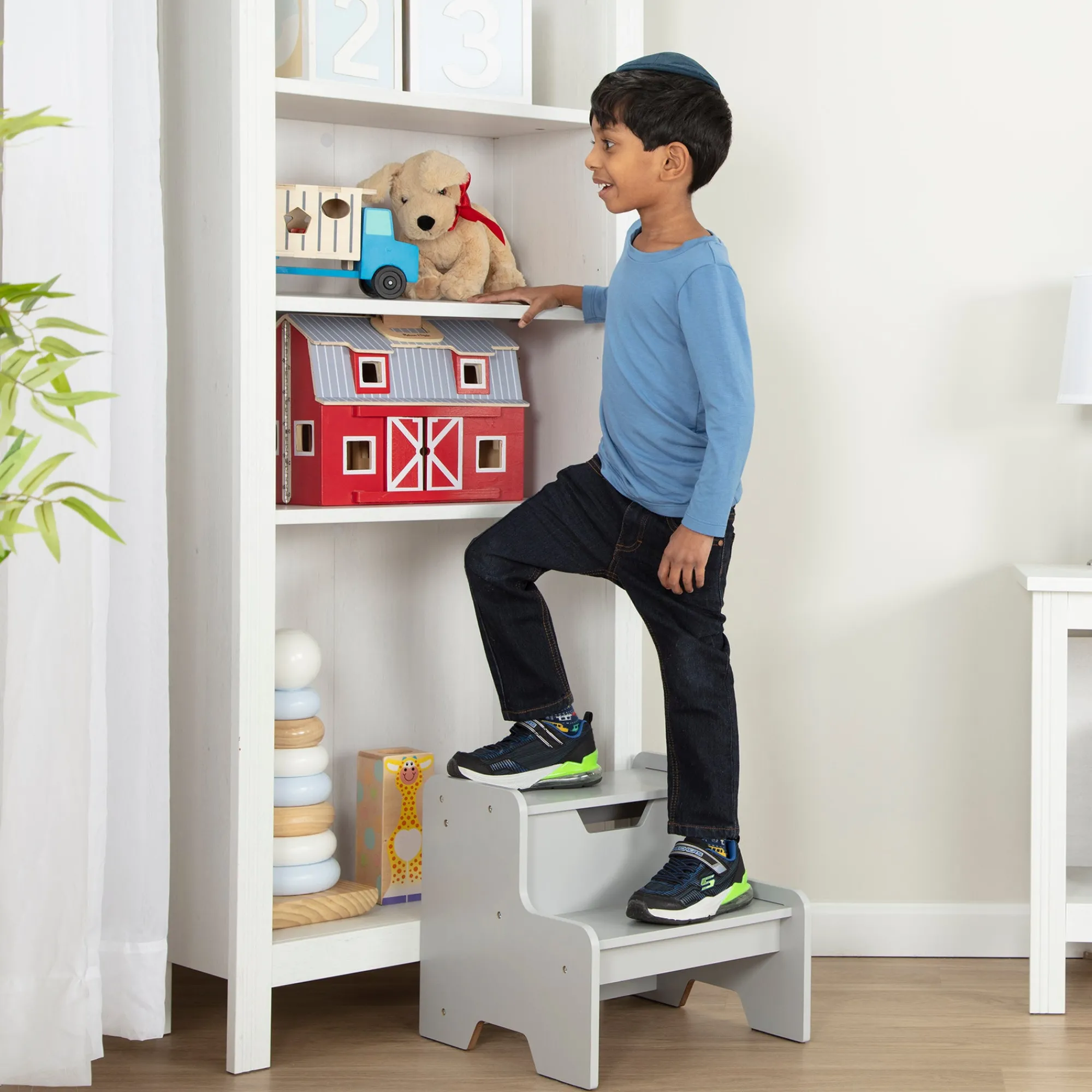 Wooden Step Stool – Gray>Melissa & Doug Sale