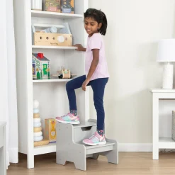 Wooden Step Stool – Gray><noscript><img width=