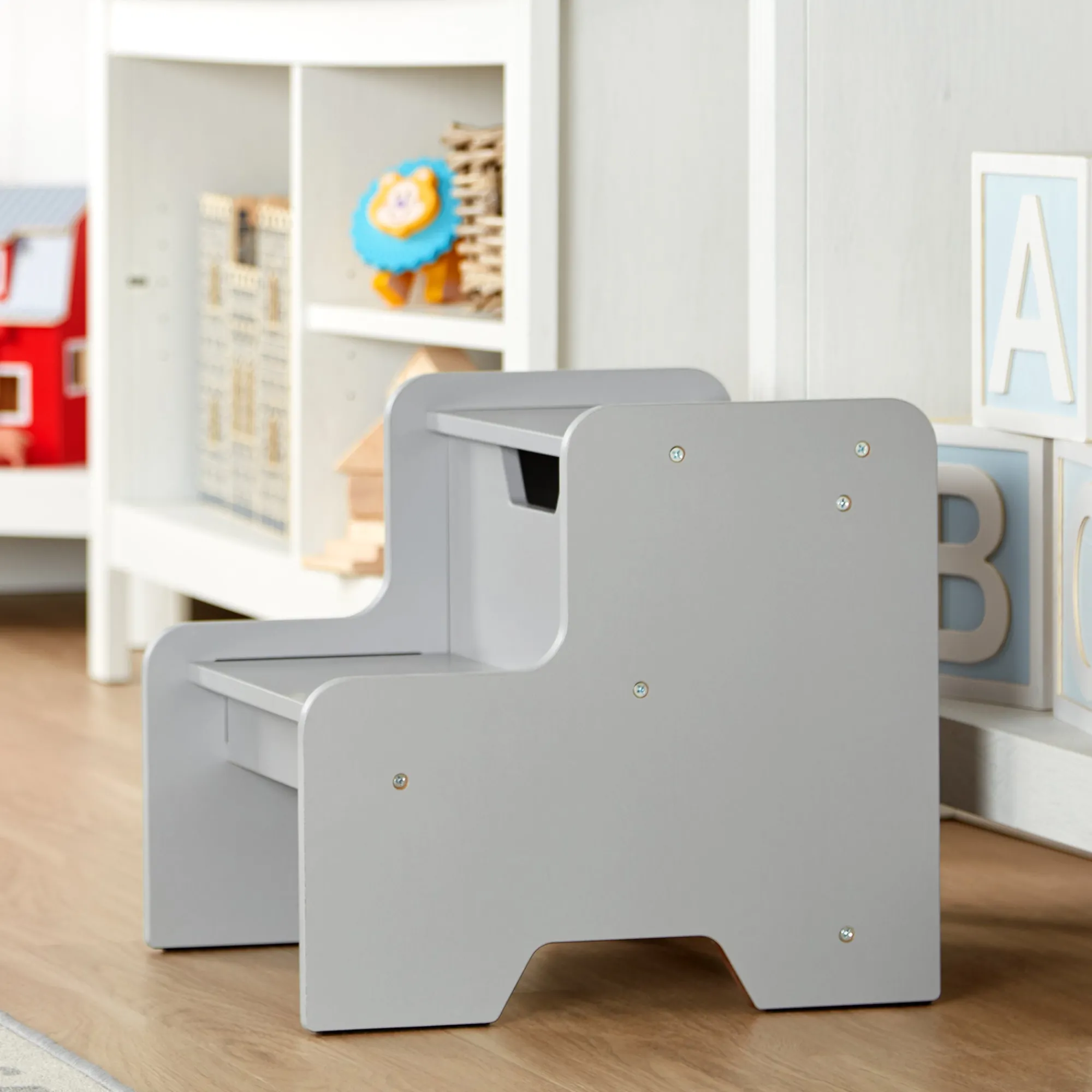 Wooden Step Stool – Gray>Melissa & Doug Sale