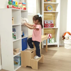 Wooden Step Stool - Natural><noscript><img width=