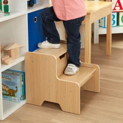 Wooden Step Stool - Natural><noscript><img width=