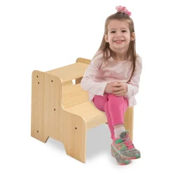 Wooden Step Stool - Natural><noscript><img width=