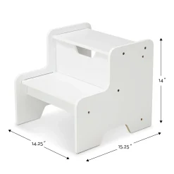 Wooden Step Stool - White><noscript><img width=