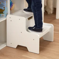 Wooden Step Stool - White><noscript><img width=