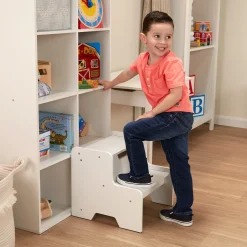 Wooden Step Stool - White><noscript><img width=