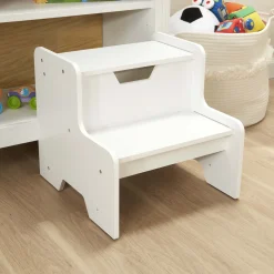 Wooden Step Stool - White><noscript><img width=