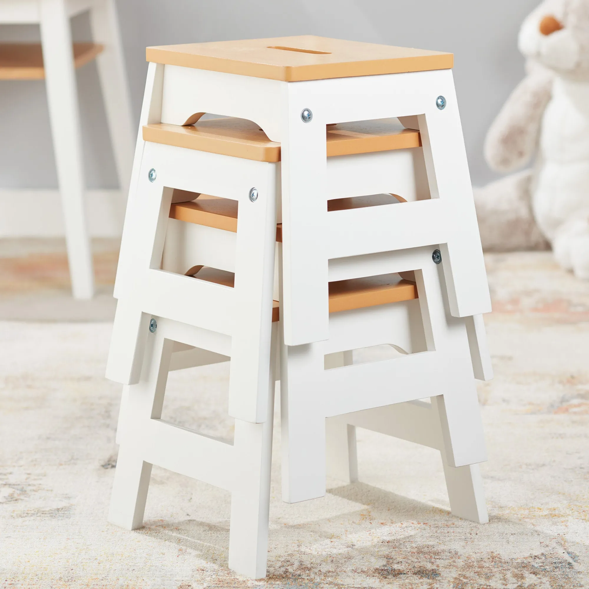 Wooden Stools – Set of 4>Melissa & Doug New