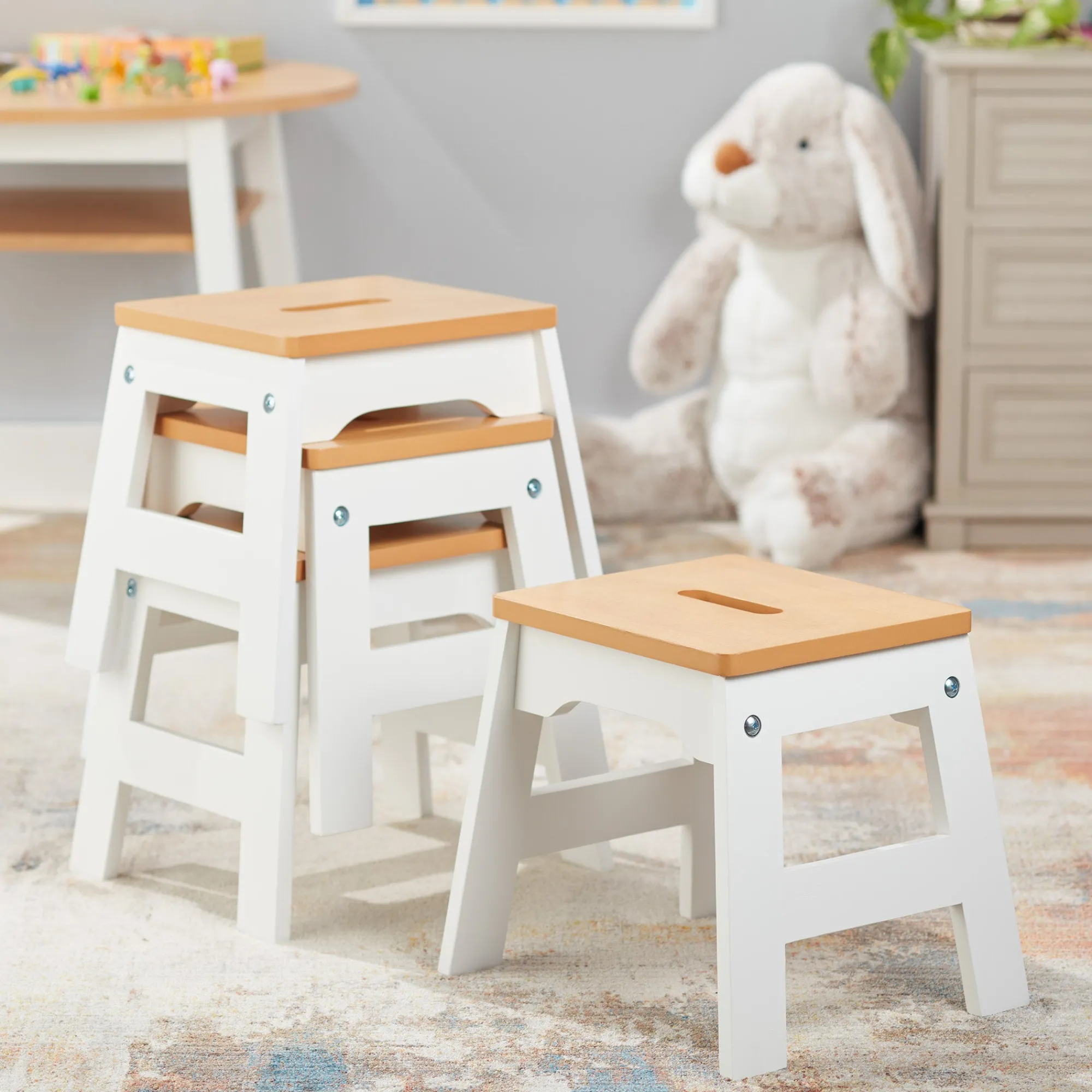 Wooden Stools – Set of 4>Melissa & Doug New