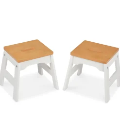Wooden Stools – Set of 2><noscript><img width=