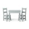 Wooden Table & 2 Chairs - Gray>Melissa & Doug Online