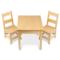 Wooden Table & Chairs - Natural><noscript><img width=