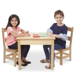Wooden Table & Chairs - Natural><noscript><img width=