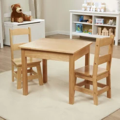Wooden Table & Chairs - Natural><noscript><img width=