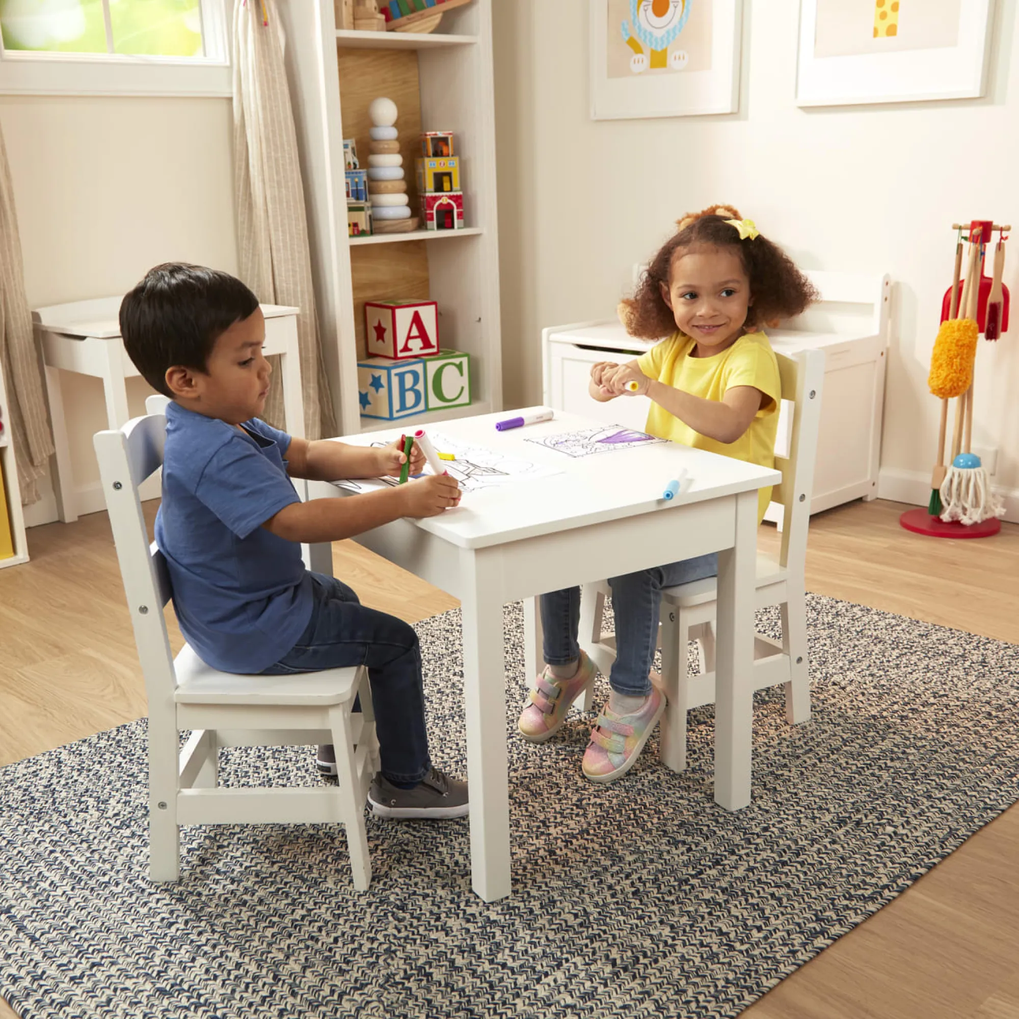 Wooden Table & Chairs - White>Melissa & Doug Outlet