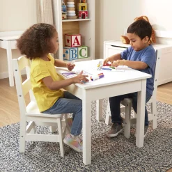 Wooden Table & Chairs - White><noscript><img width=