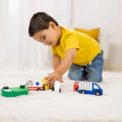 Wooden Town Vehicles Set>Melissa & Doug Clearance