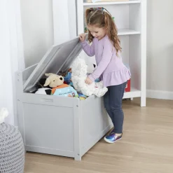 Wooden Toy Chest (Gray)><noscript><img width=
