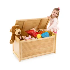 Wooden Toy Chest (Honey)><noscript><img width=