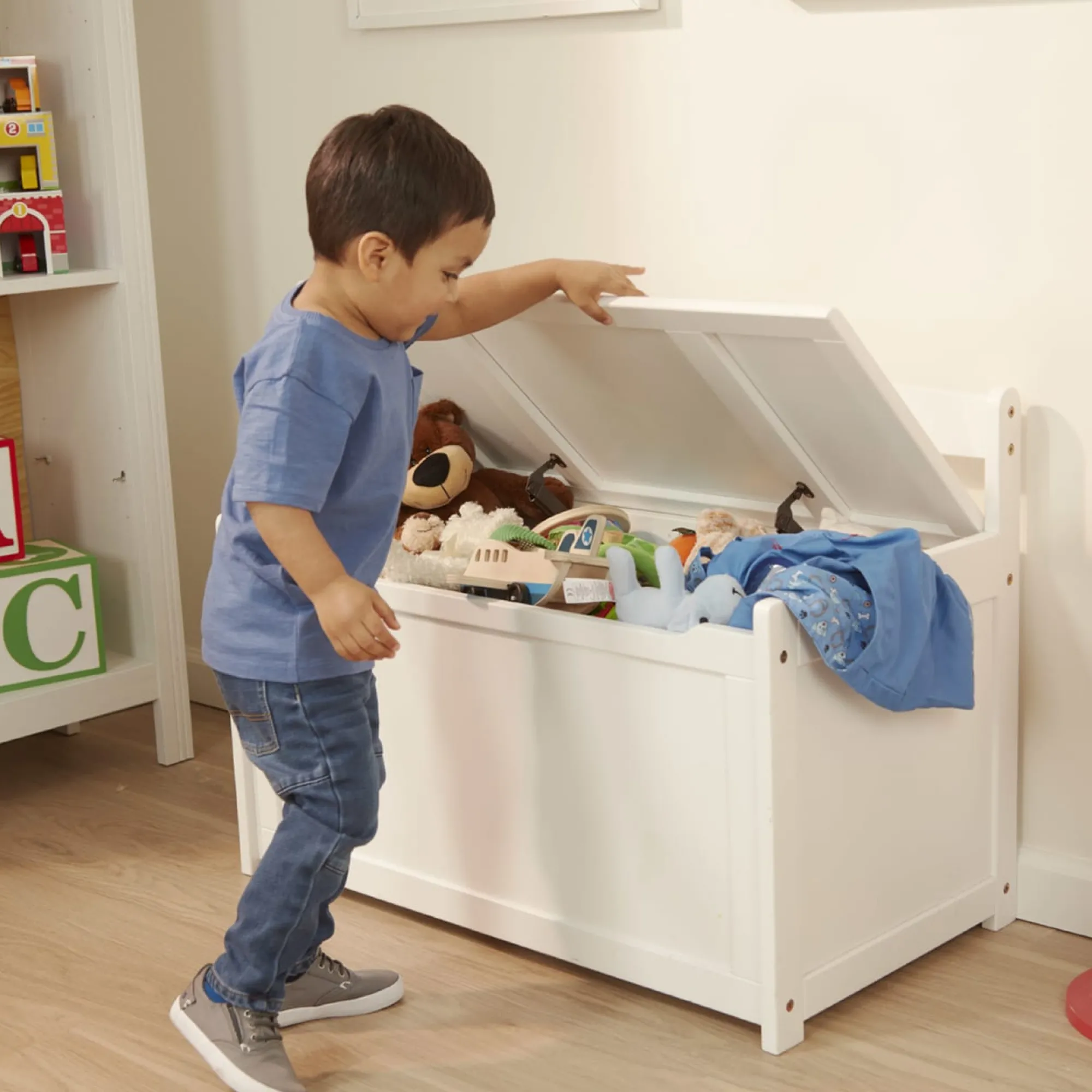 Wooden Toy Chest (White)>Melissa & Doug Best