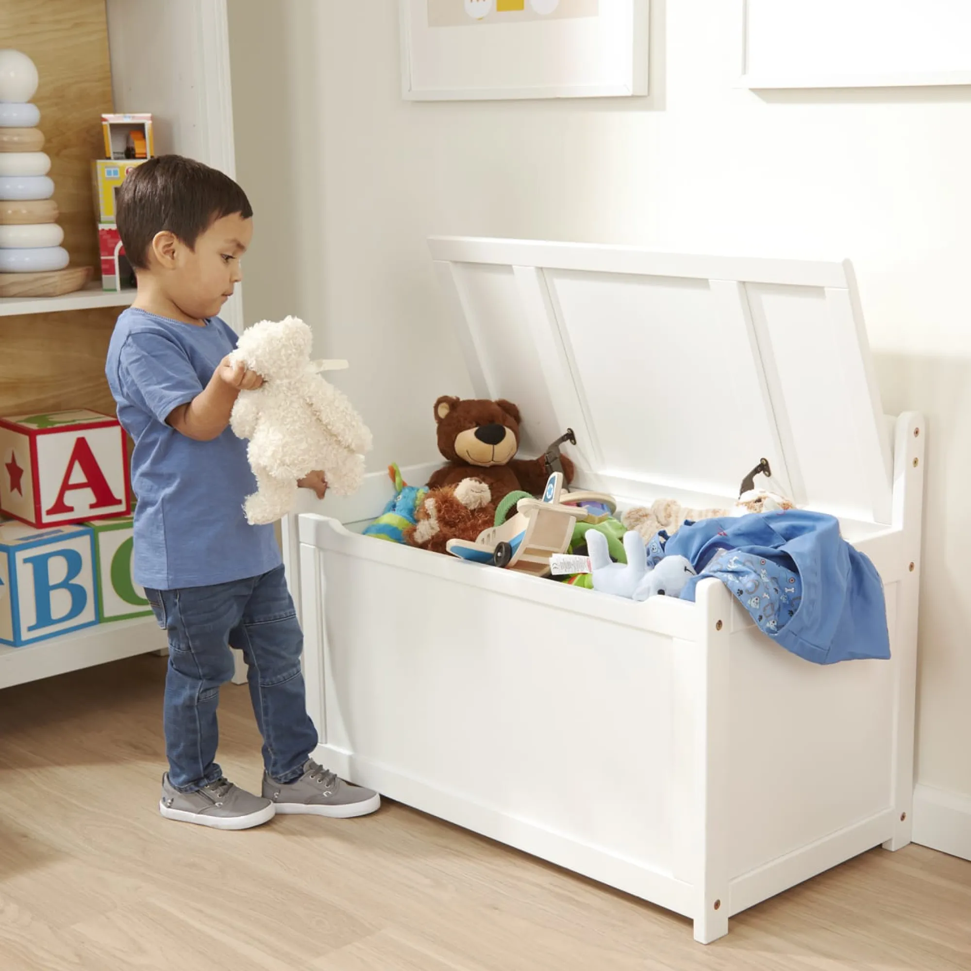 Wooden Toy Chest (White)>Melissa & Doug Best