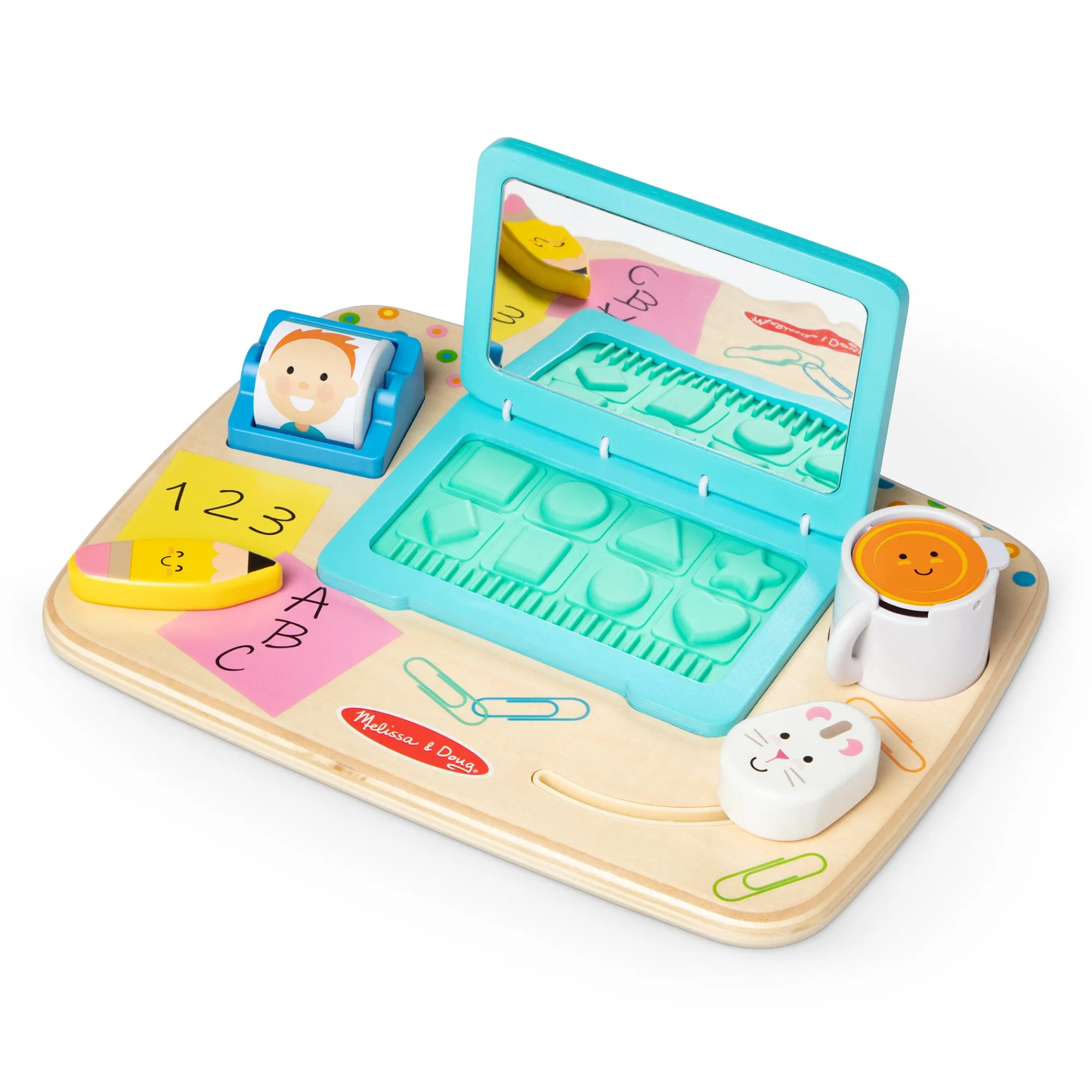 Wooden Work & Play Desktop Activity Board>Melissa & Doug Online