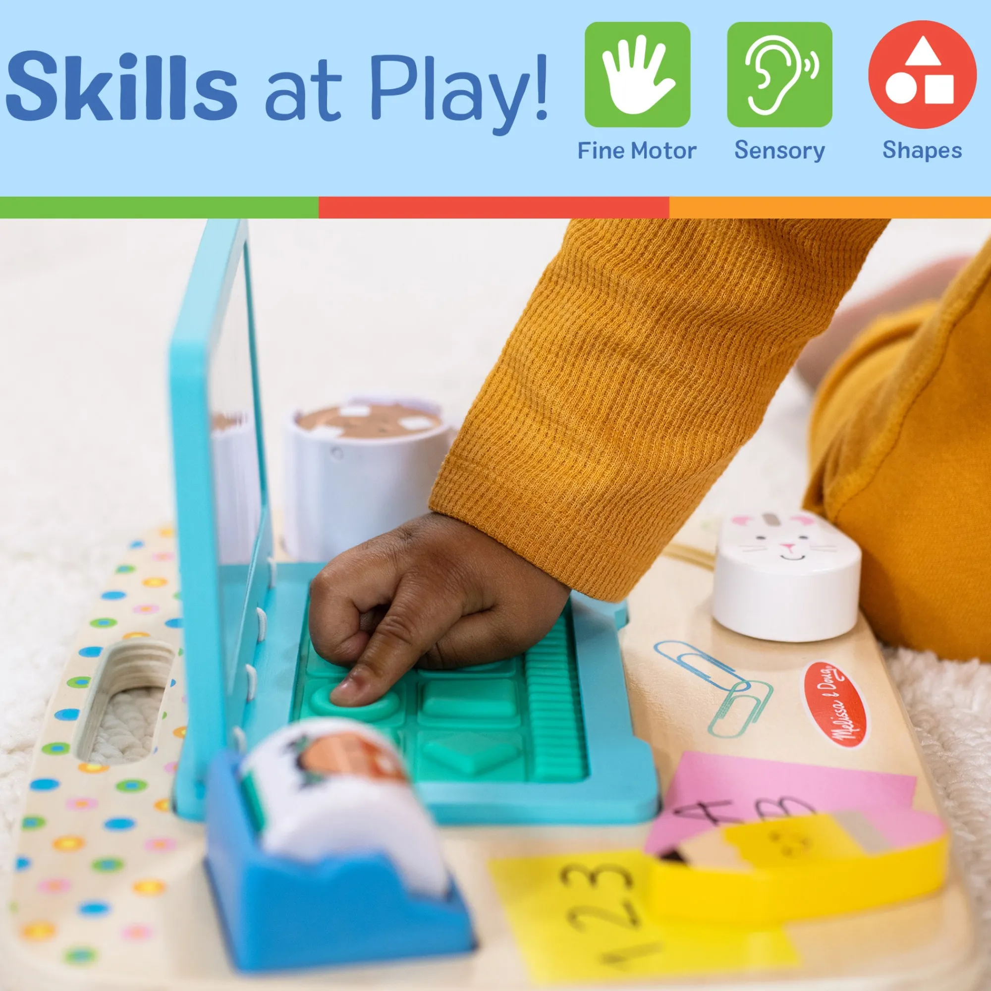 Wooden Work & Play Desktop Activity Board>Melissa & Doug Online