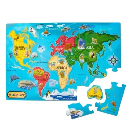 World Map Floor Puzzle - 33 Pieces>Melissa & Doug Hot