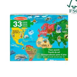 World Map Floor Puzzle - 33 Pieces><noscript><img width=