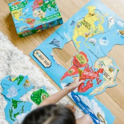 World Map Floor Puzzle - 33 Pieces><noscript><img width=