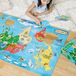 World Map Floor Puzzle - 33 Pieces><noscript><img width=