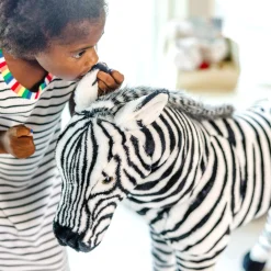 Zebra Lifelike Plush Stuffed Animal><noscript><img width=