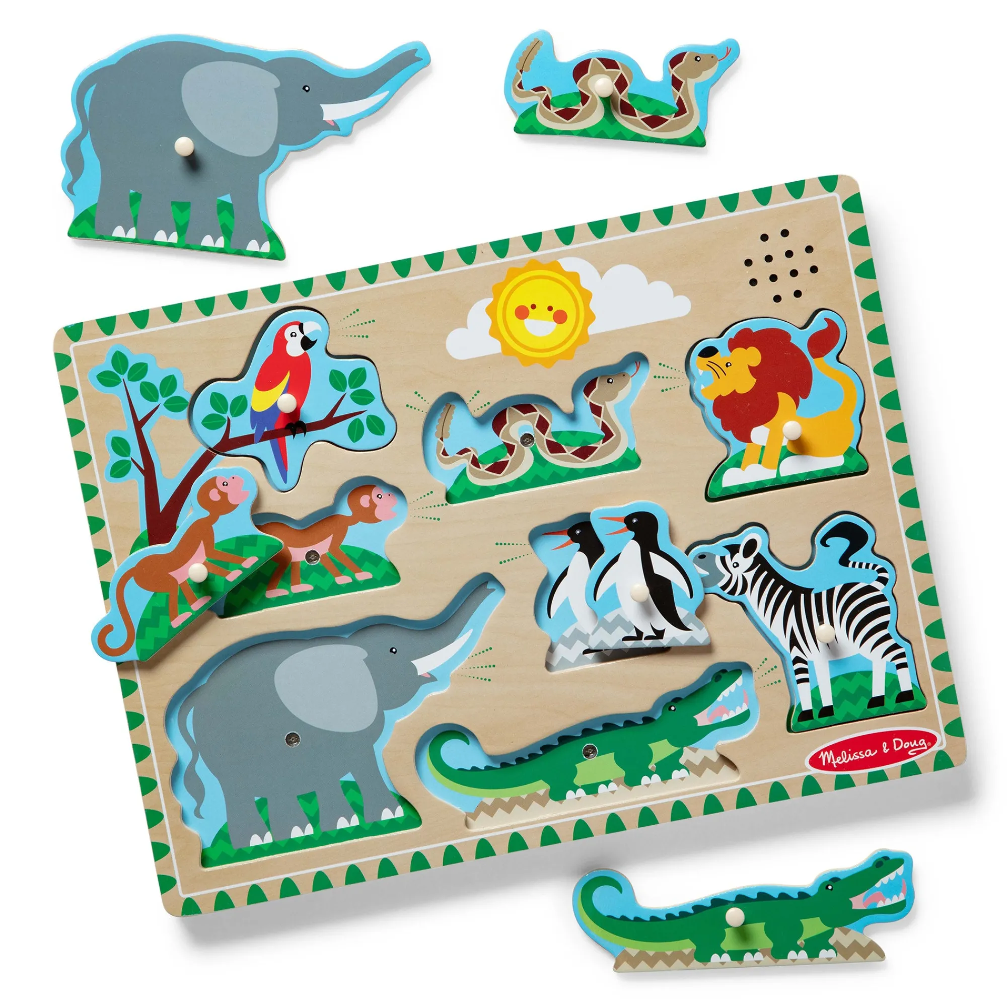 Zoo Animals Sound Puzzle - 8 Pieces>Melissa & Doug Online